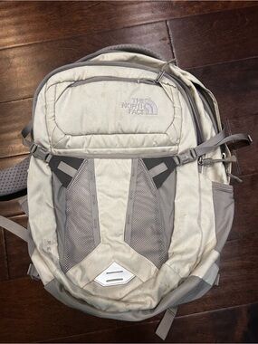 The North Face- Light Gray Backpack - Durable Everyday Pack